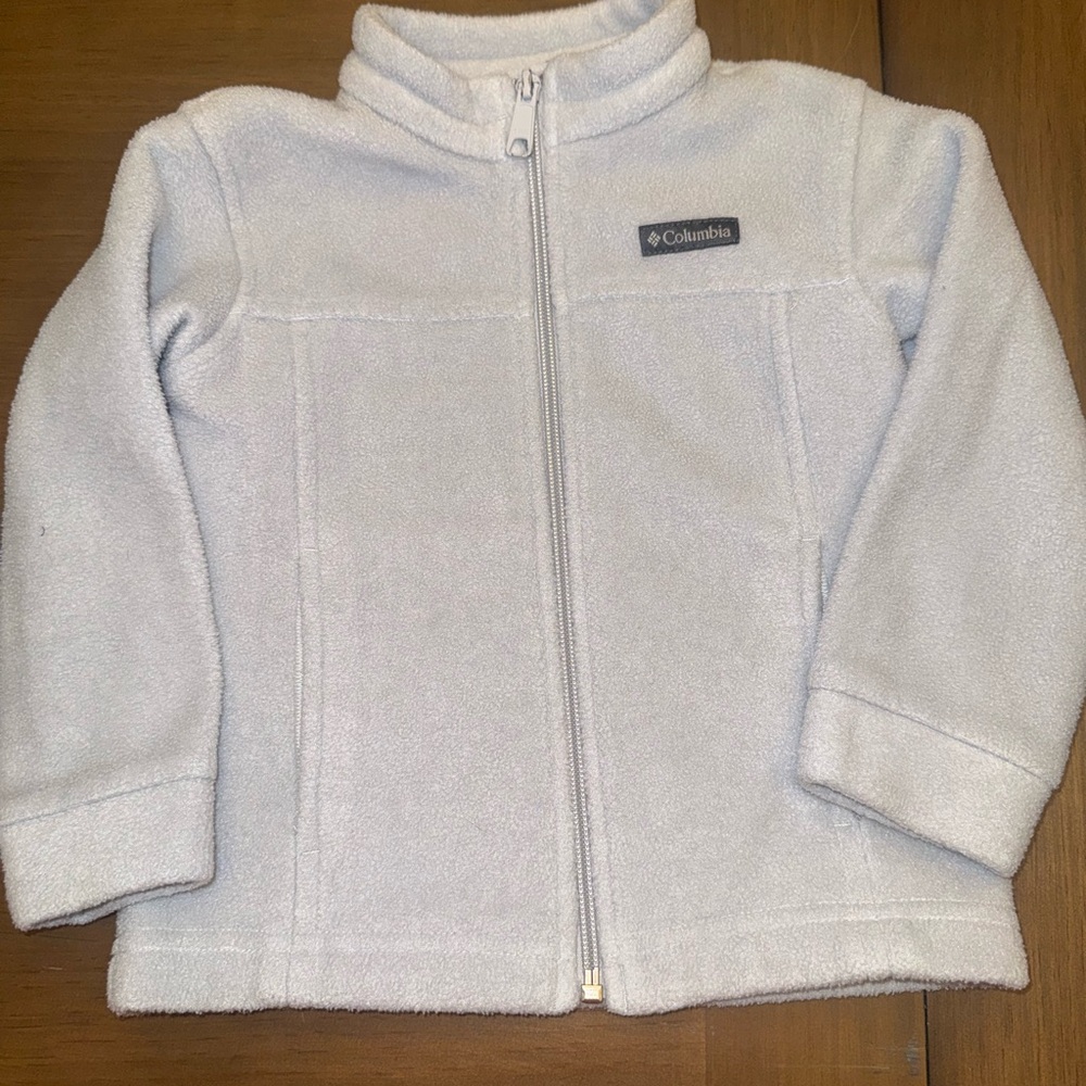 Columbia Kids White Fleece Full-Zip Jacket